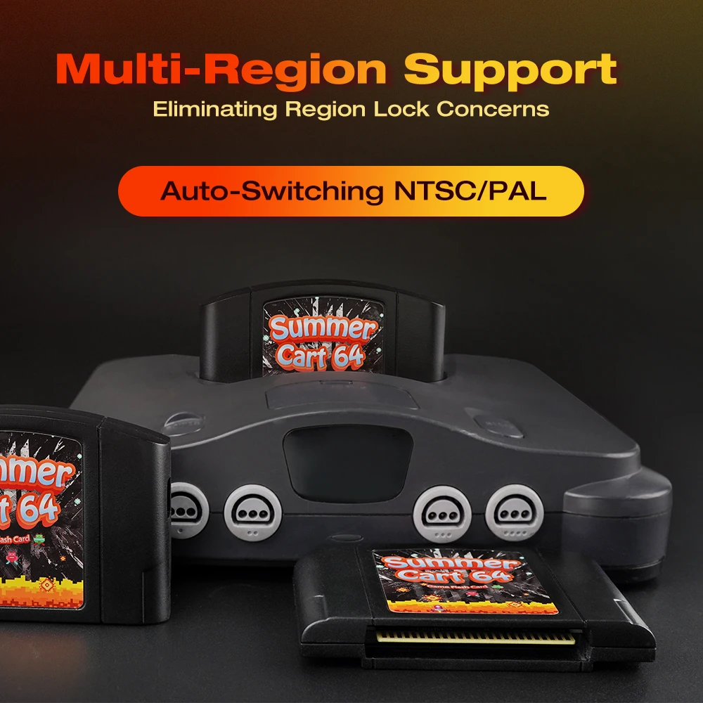 SummerCart64 ゲームカード任天堂 64 ゲームカートリッジ ED 64 任天堂