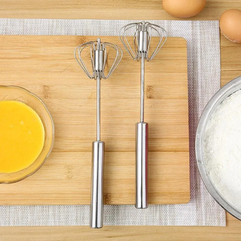 Stainless steel whisk manual stirring stick cream butter whipping semi-automatic tools kitchen baking tools rotary whisk ball whisk wire whisk