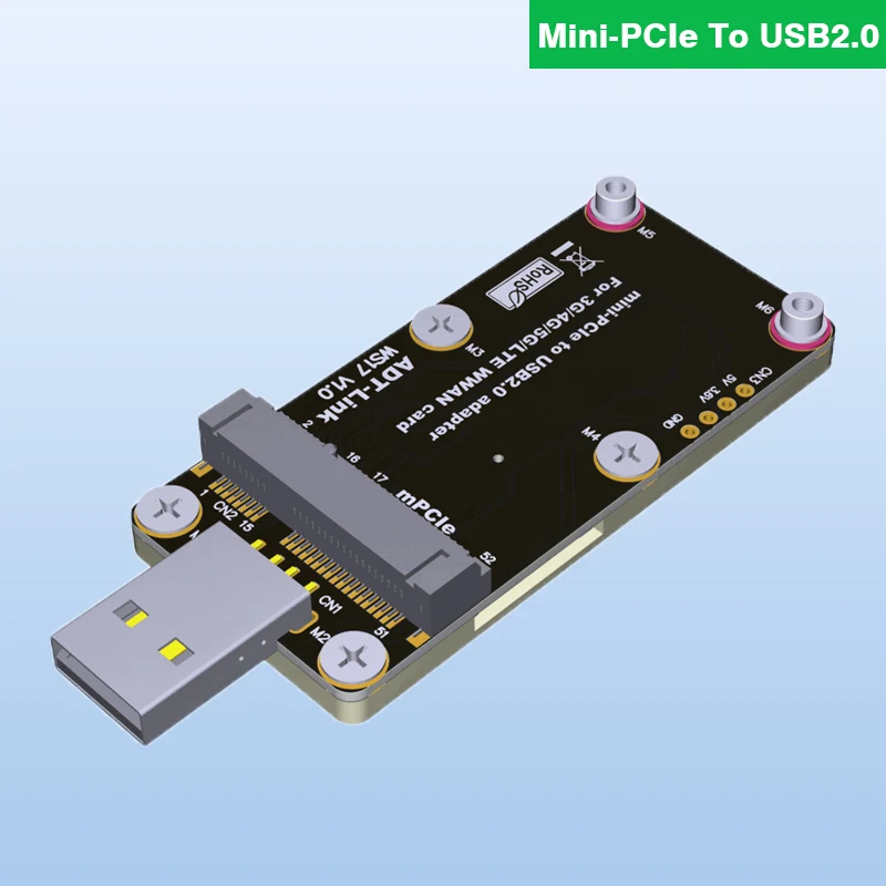 Schede Mpcie Da Mini-Pcie A Usb 2.0 Per 3G/4G/5G/Lte Gsm, Gprs, 3G,Cdma, Wlan,Wwlan, Modem Hspa, Gps, 4G Wimax, Lte Con Doppia Sim