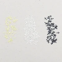 100 pcs Cross Metal Nail Charms Gold Silver Black Metallic Nail Stud Manicure 3d Nail art Decorations Accessories 6