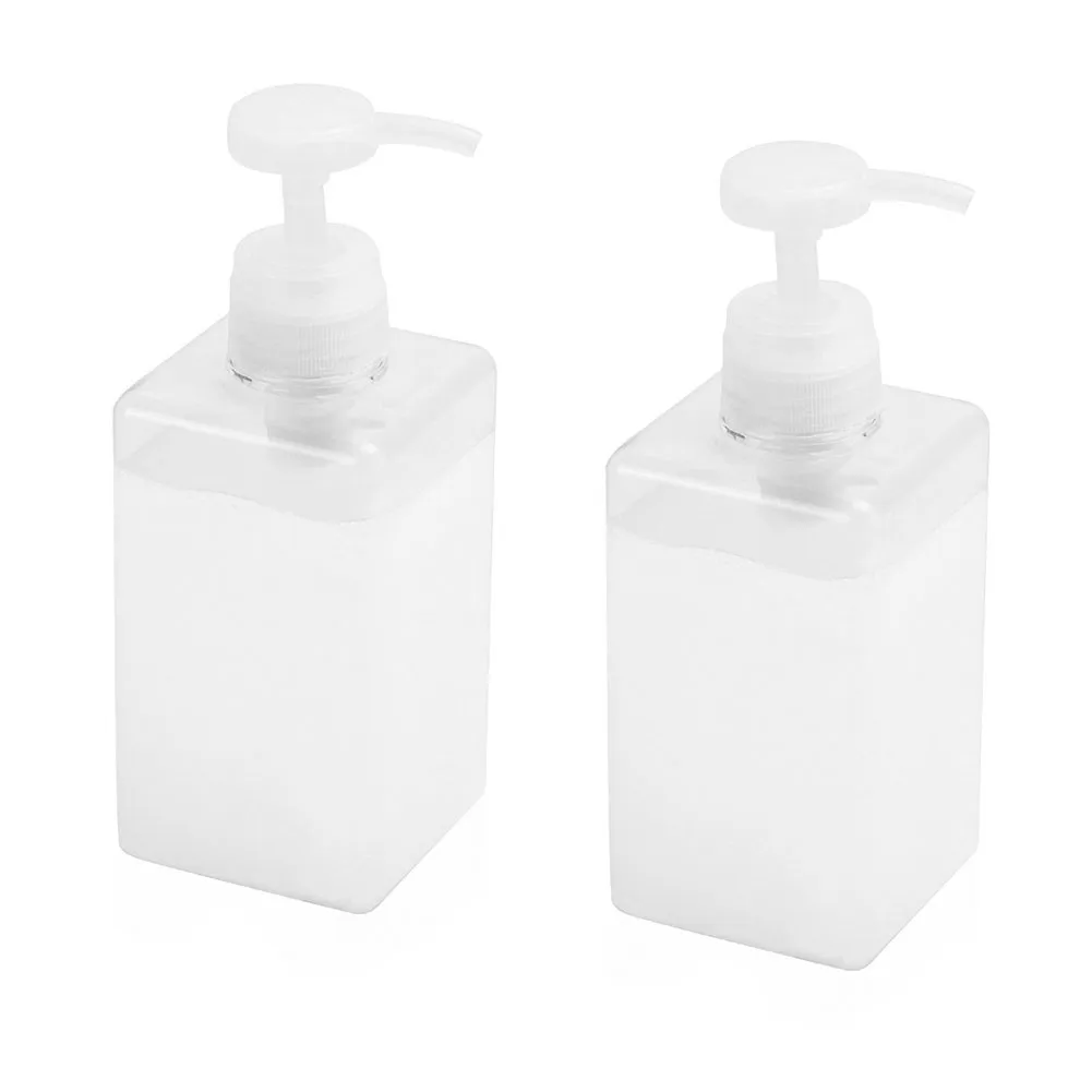 

2PCS Soap Bottle Empty Plastic Pump Bottle 450ml Lotion Dispenser Refillable Liquid Soap Shampoo Cosmetic Container