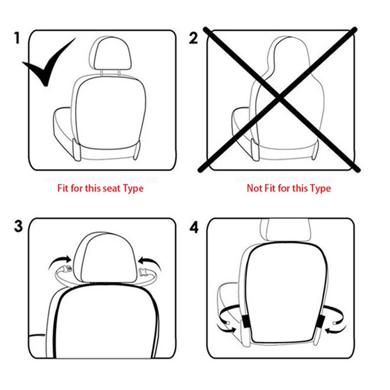Anti Bambino Kick Pad Seggiolino Auto Della Copertura Posteriore Protezioni di Protezione Per Dacia Sandero Stepway 2023 Skoda Bilancia Peugeot Accessori - immagine 3
