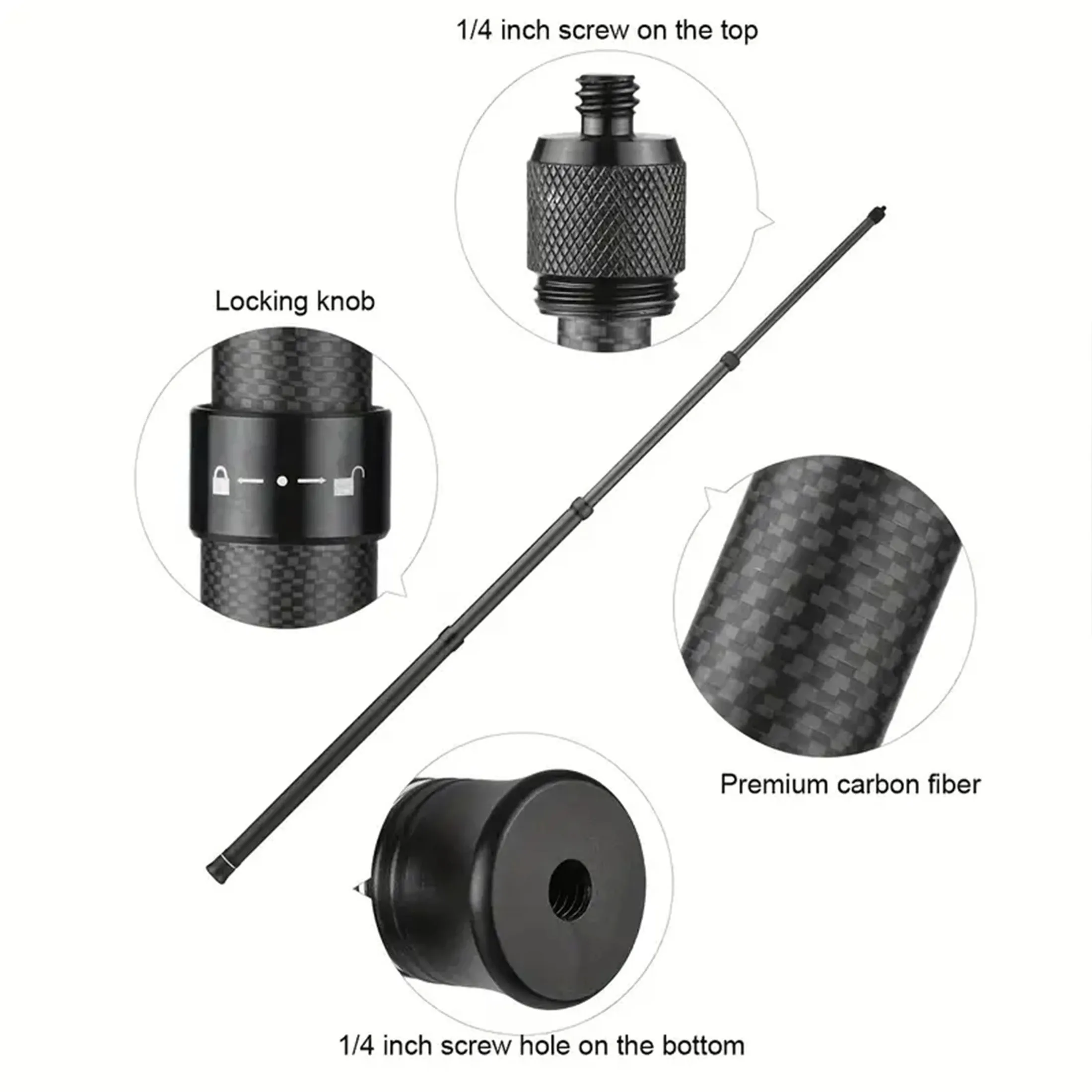 Sports Camera Selfie Stick Ultra Long 5M /197 Inch Extension Carbon Fiber Invisible For Insta360 X4 Insta 360 X3 ONE X/ONE X2/ ONE R RS X3