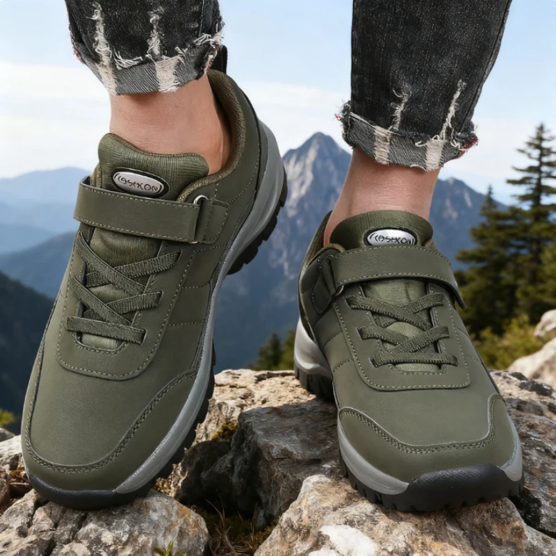 Men's Shoes Middle-aged Elderly Walking Shoes Fashion Comfortable Men's Spring Autumn Shoes One Foot Stepping Elderly Sneakers