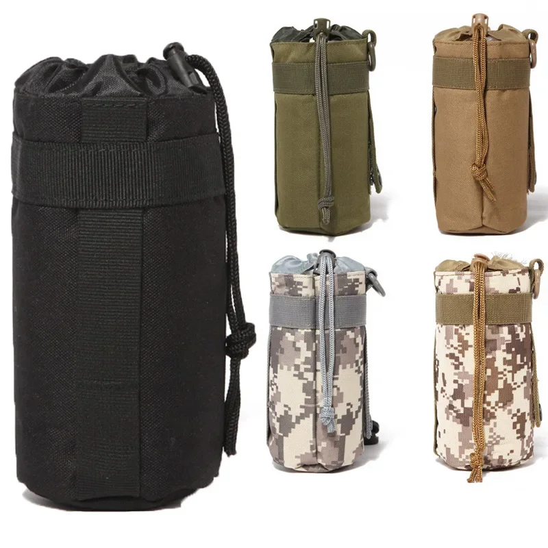 Tactical Camouflage Camping Sports Water Bag Outdoor Military Molle System Bottle Bag Bollitore Pouch Holder Accessori Per La Caccia