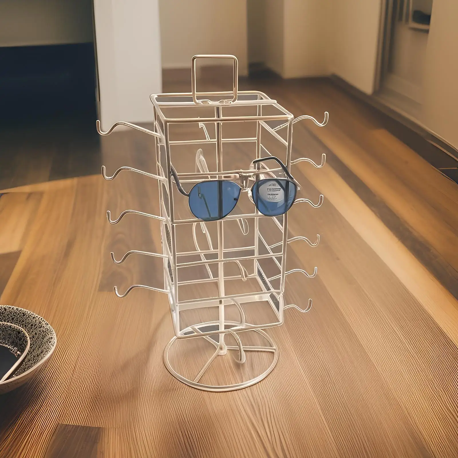 

Органайзер для хранения очков, вращающаяся подставка для солнцезащитных очков, держатель для подарка на день рождения, гардеробной, настольного магазина