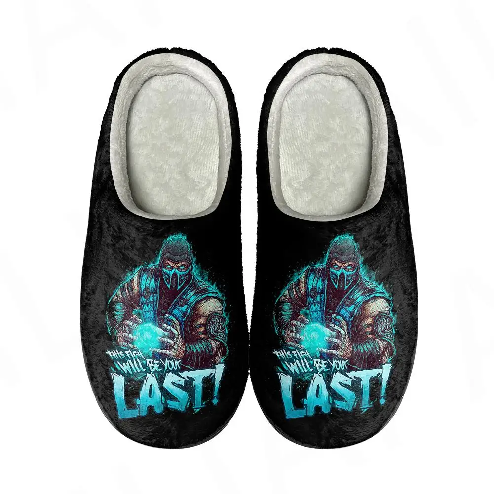 

Hot Game Mortal Kombat Home Cotton Custom Slippers High Quality Mens Womens Plush Fashion Casual Keep Warm Shoes Thermal Slipper