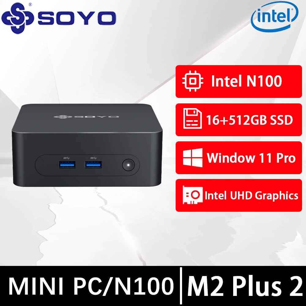 SOYO Efficient M4 Pro Mini PC with Intel N150 N100 N95 CPU