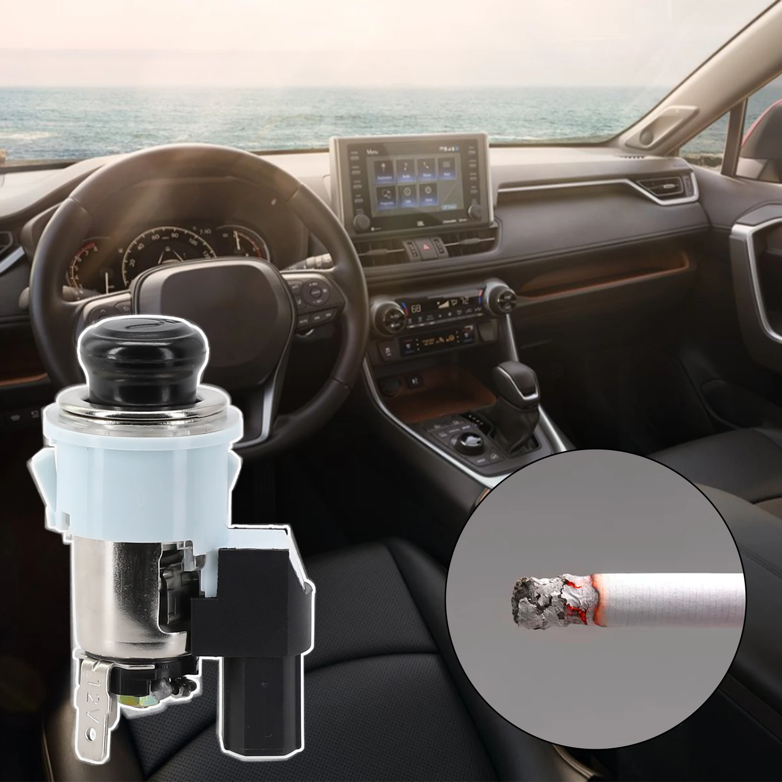 

For Pickup For Highlander For Lexus Socket Cigare Lighter Replacement 12V Assembly Car Accessories Plastic & Metal