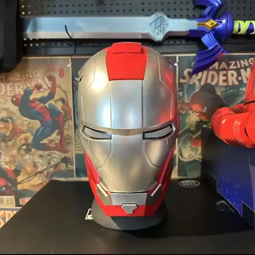 2025 New Iron Man Helmet Mk5 Jarvis Helmet Luminous Manual Opening And Closing Wearable Cool Children'S Cosplay Mask Toy Gift - Image 7