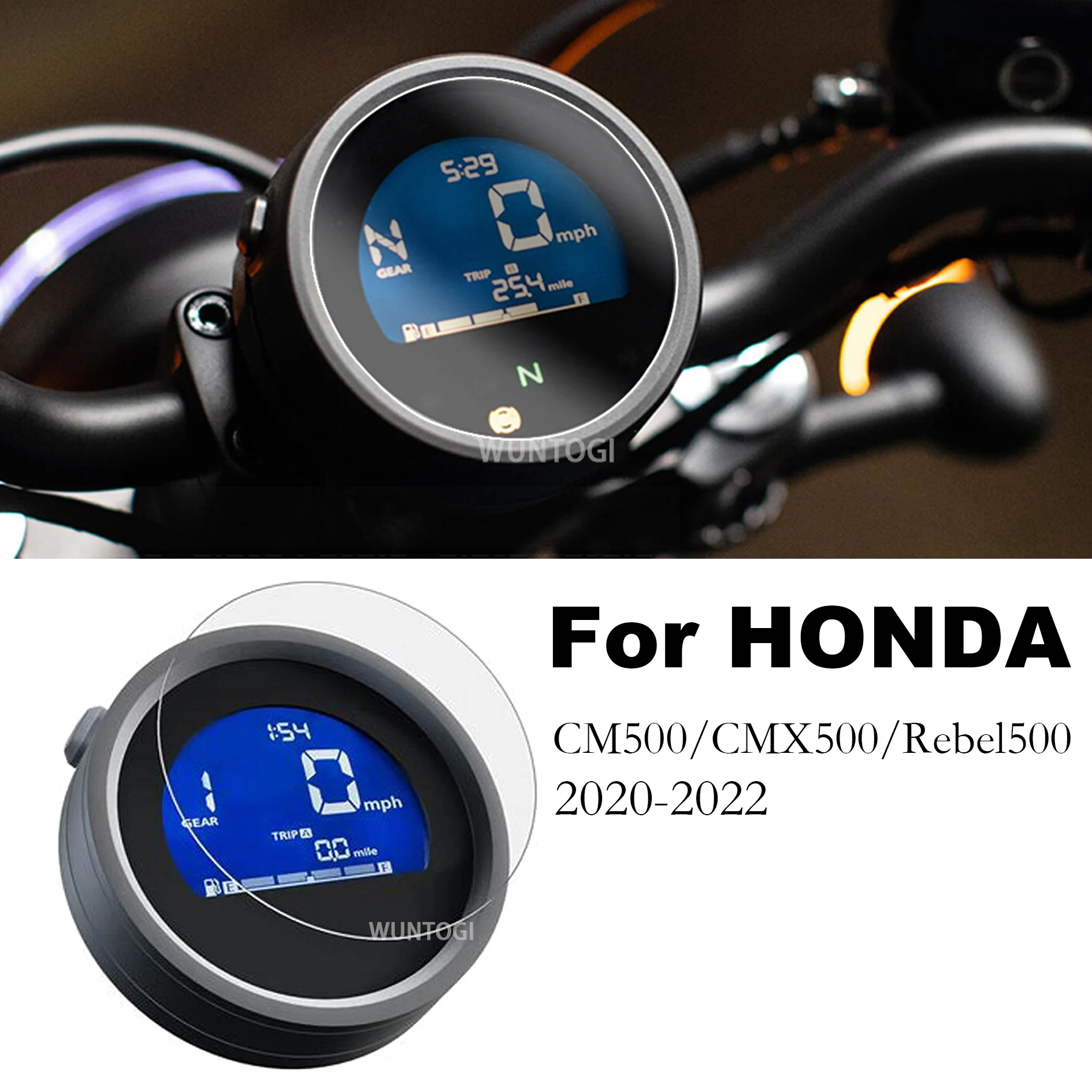 

For CM500 Accessories Motorcycle Dashboard Screen Honda CMX500 Rebel 500 Rebel500 2020-2022 Scratch Protection Film