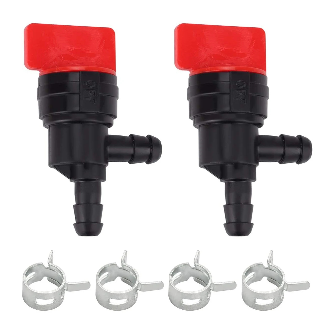 

2PCS 1/4 inch 90 Degree Fuel Shut Off Valve for Briggs & Stratton 698181 494539 697944 Tecumseh 35857