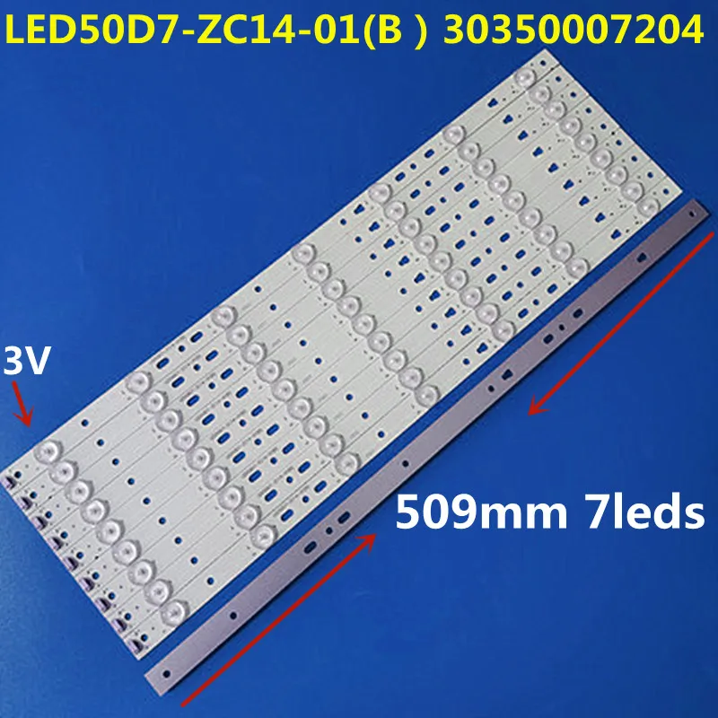 

New 10pcs LED Strip LED50D7-ZC14-01(B) LED50D14-ZC14-01/02/03/04/05A For D50MF7000 50S510 LED50A900 LD50U3000 V500HJ1-PE8
