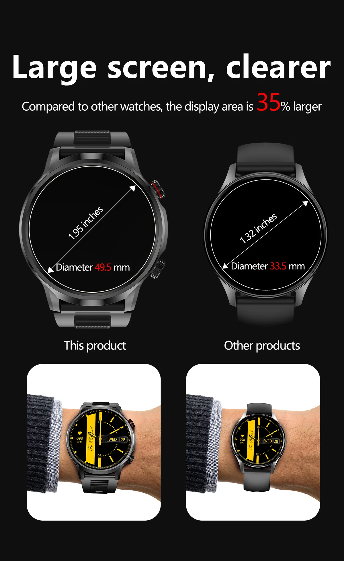 LIGE Smart watch 2025 Dual Bluetooth Call Watch Sport Fitness Bracelet Blood Oxygen IP68 Waterproof Smart Watch For Android IOS