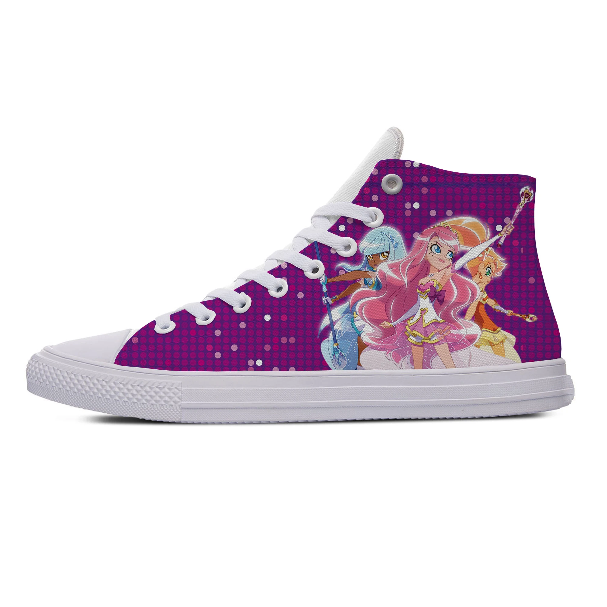 

Кроссовки LoliRock мужские/женские высокие, милые модные повседневные дышащие легкие кеды с аниме рисунком, летняя обувь для скейтборда