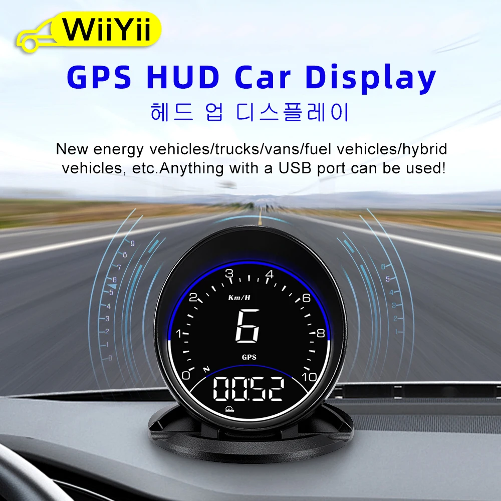 WiiYii G6 GPS автомобильный пробег/келлиметр HUD спидометр с дисплеем на голове гибридный транспортный проектор сигнализация ...
