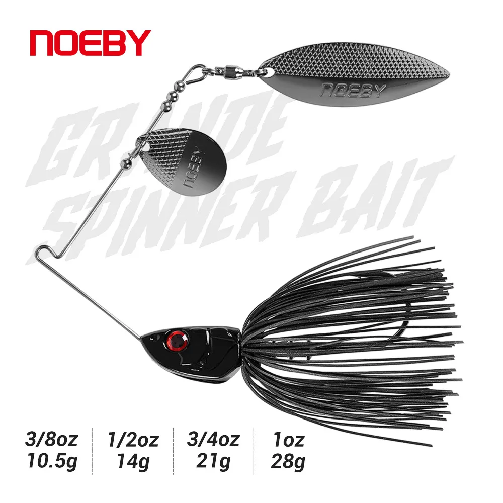 Noeby Spinnerbait 10.5g 14g 21g 28g Double Willow Blade Needle Stinger Hook Spoon Wire Bait Wobblers for Bass Fishing Lure goture spinnerbait fishing lure jig metal 15g 19g bass spoon buzzbait swimbait high speed willow waterdrop blade spinner bait