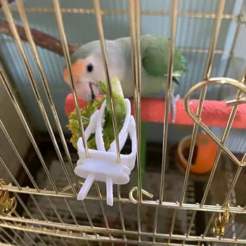Carino piccolo animale domestico porta cibo per uccelli pappagallo frutta verdura clip seppie osso alimentatore dispositivo morsetto gabbia per uccelli accessori Oiseaux
