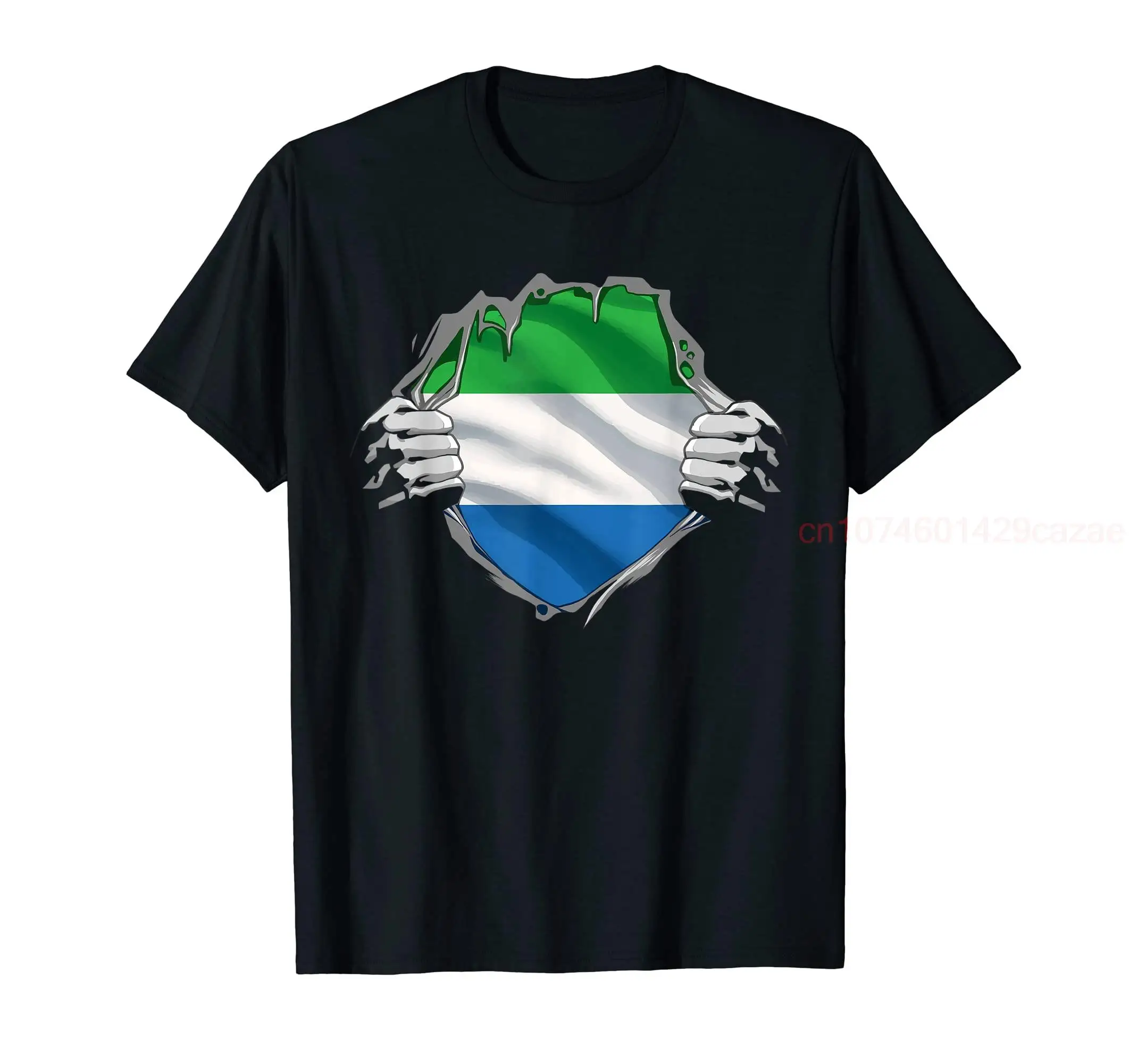 

100% Cotton Super Sierra Leonean Heritage Sierra Leone Roots Flag T-Shirt MEN WOMEN UNISEX T Shirts Size S-6XL