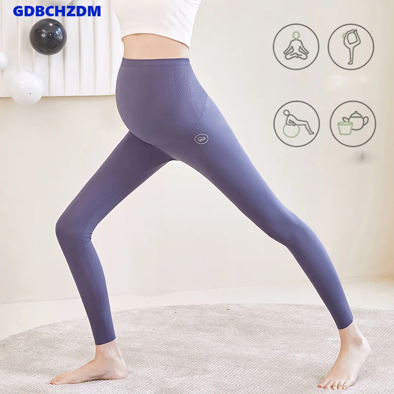 Maternity Leggings Pants Pregnancy Clothes for Pregnant Women Summer Spring Amino Acid Protein Shark Skin Belly Support Barbie