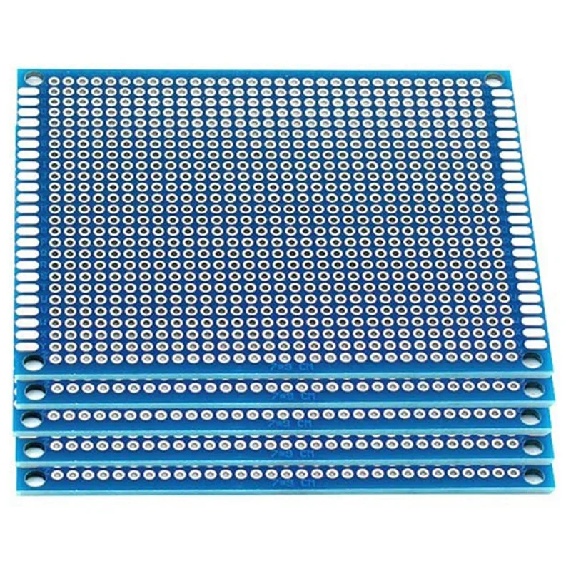 양면 프로토타입 PCB 보드, 범용 인쇄 회로 기판, 아두이노 실험용 PCB 동판용, 7x9cm, 로트 당 5 개