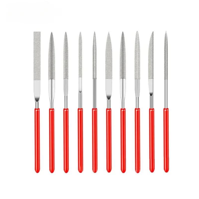 

10 шт. 140 мм алмазный песок смешанный пластиковый напильник керамика стекло металл дерево камень ремесло острия работа резьба ювелирные изделия