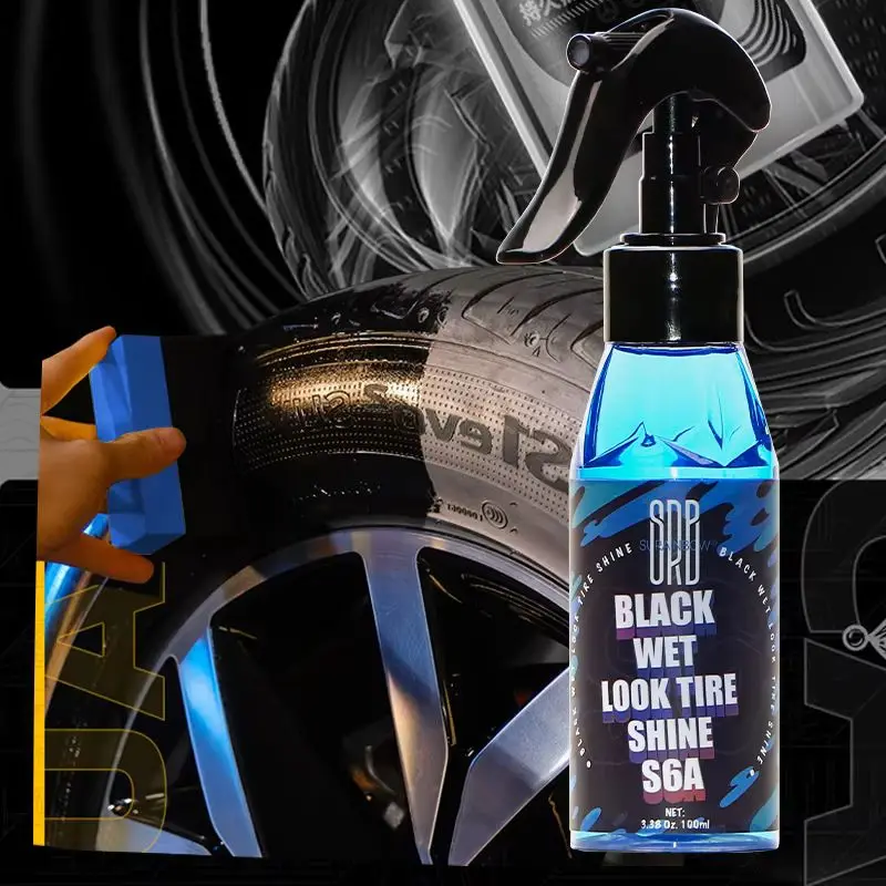 Black Wet Look Tire Shine Dressing,for a Whole New Level of Shine and Depth of BlackSafe for CarsTrucksMotorcyclesRVs & More