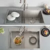 33-inch Drop In/Undermount 16 Gauge Double Bowl 2-Hole Stainless Steel Kitchen Sink Sinks Multifunction Fixture Home Improvement 3