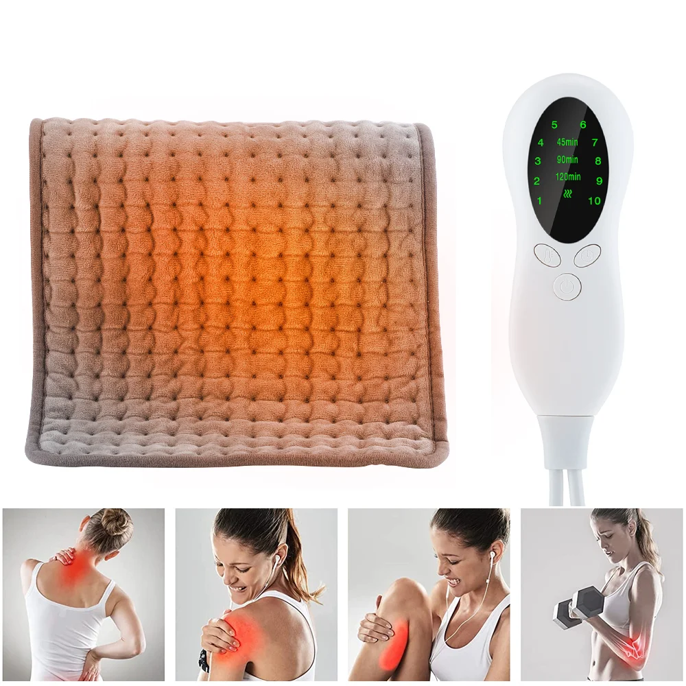 Electric Heating Pad Physiotherapy Therapy Mat Fast Heating Timing Winter Heater Soft Neck Back Belly Leg Hand Warmer Blanket