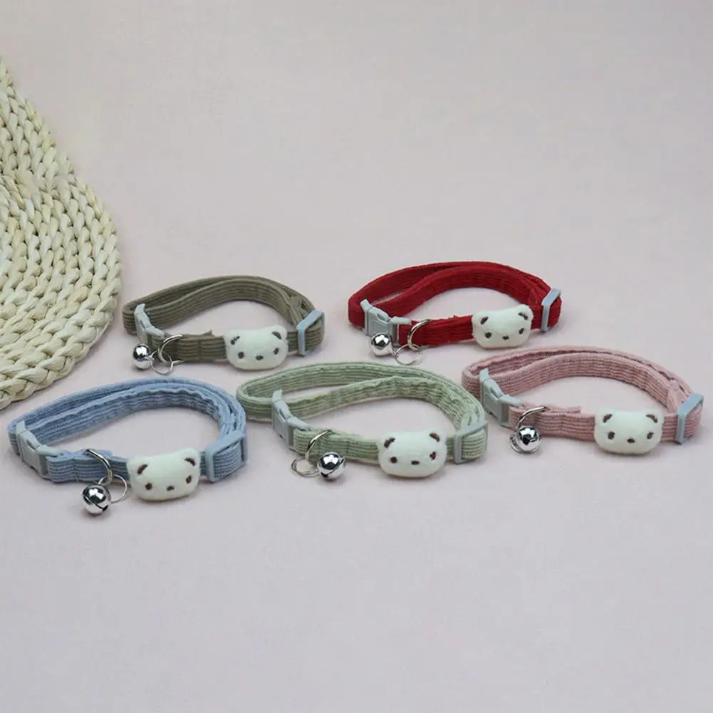 Fun Dog Collar with Bells Cat Collar Comfortable Wear-Resistant Fashion Puppy Cats Bell