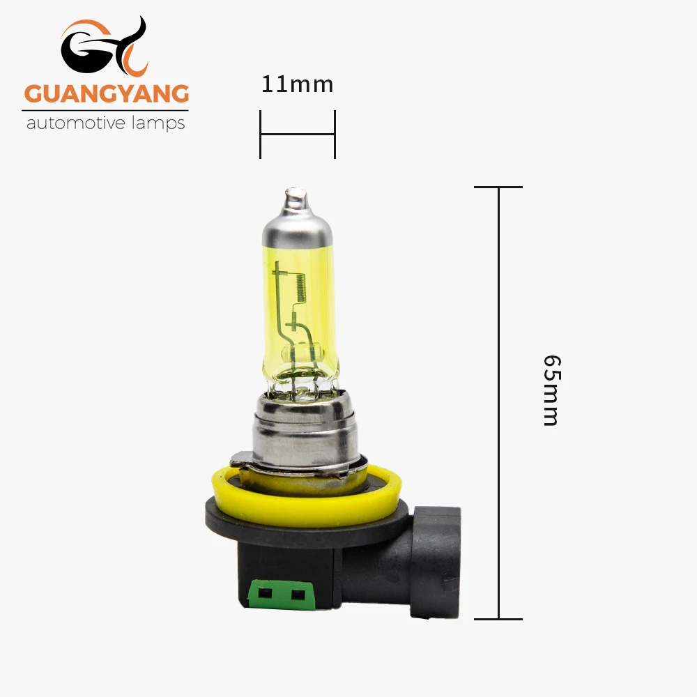 2 Pcs H11 12V 55W Yellow Lights 2800k Car Headlight Auto Fog Lamps Halogen Bulbs For Audi A4 B6 B8 B7 A3 halogen headlight bulb car headlights