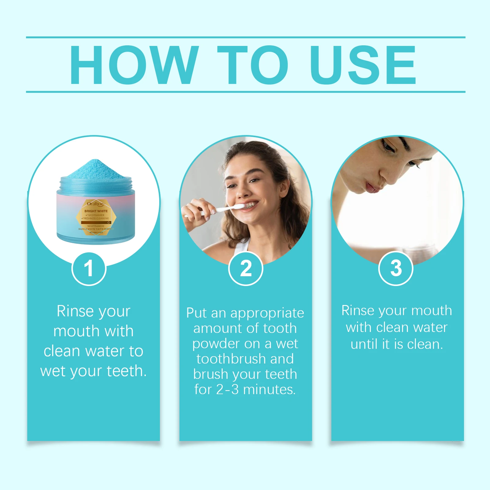 Oralhoe Tooth Powder Packaging