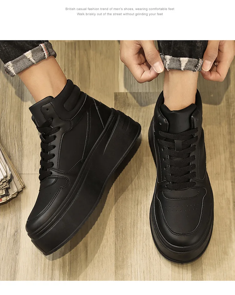 Men's Autumn Casual Platform Ankle Boots High-top Trainers_voghion.com