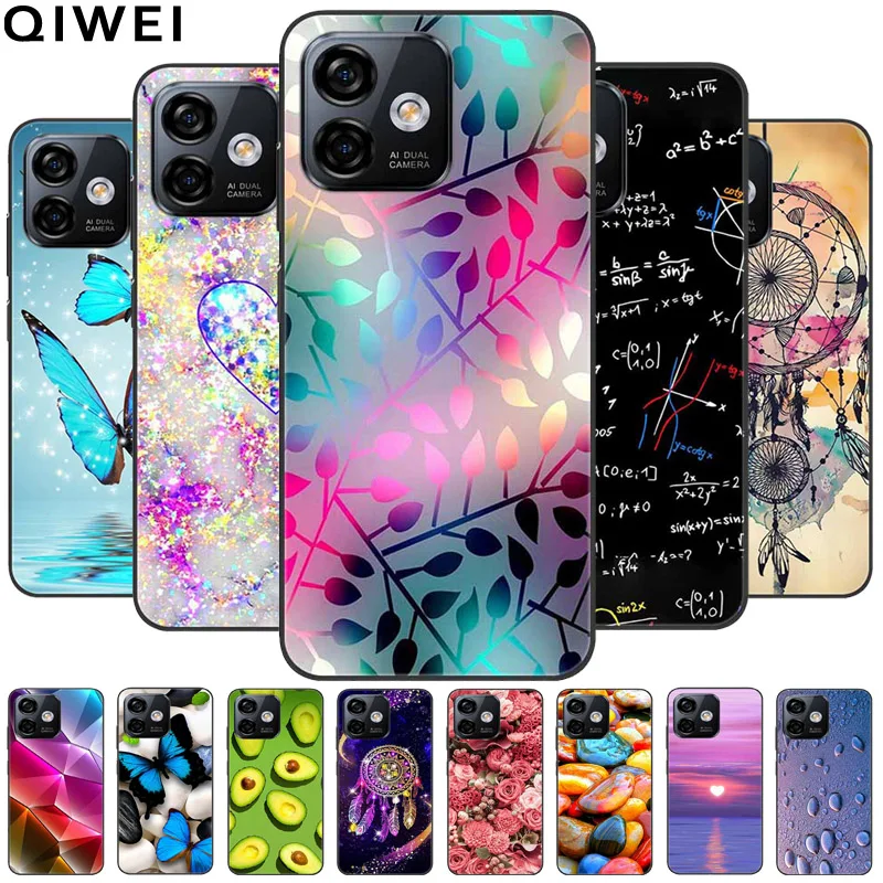 Custodia Per Ulefone Note 16 Pro Con Vetro Temperato Incluso – Morbida TPU Antigraffio Nera – Supporta Ricarica Wireless