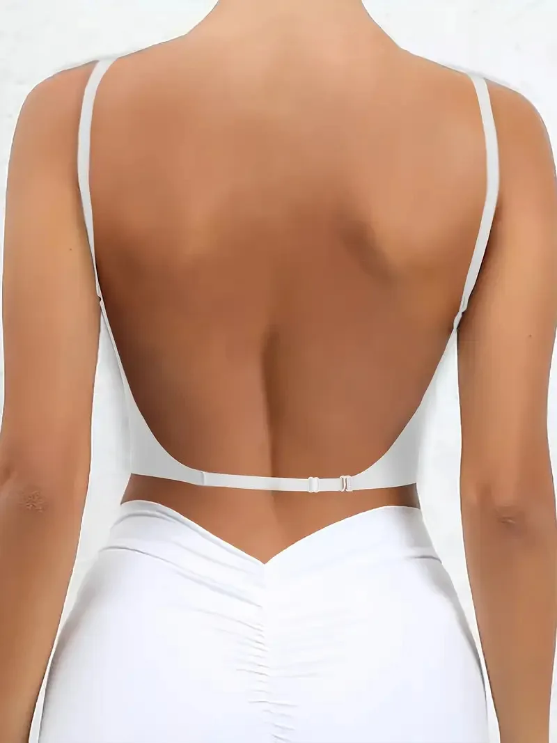 8-Color Temu Best-Selling Cross-Border Backless Bra Large Size Women's Underwear Gathered Comfortable Breathable Luxury Noble