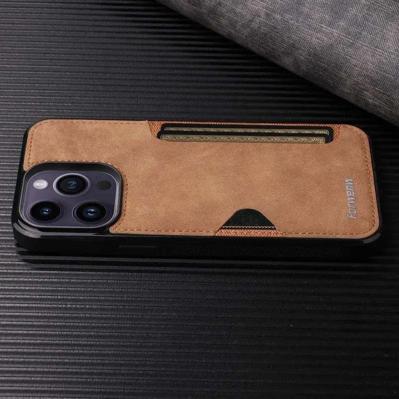 Vintage PU Leather Wallet Phone Case with Card Holder