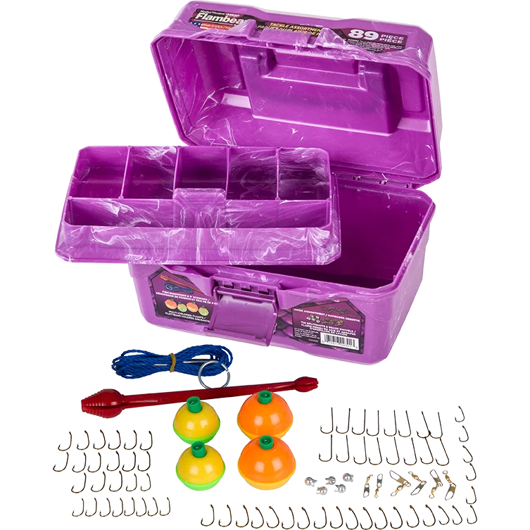 Outdoors 355BMT Big Mouth Tackle Box 89-Piece Kit, Complete Starter Fishing  Tackle Kit with Stringer, Hooks, Bobbers and more - - AliExpress