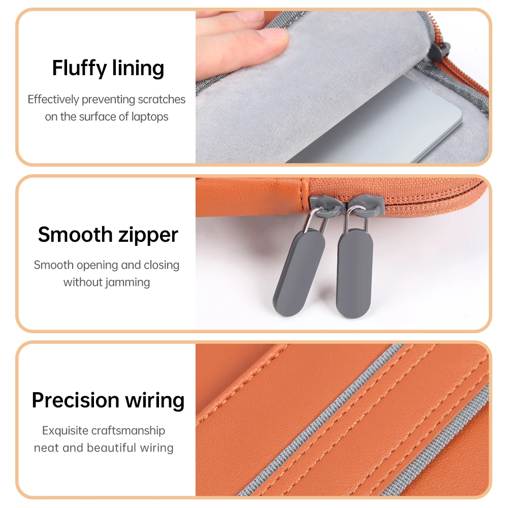 Premium Leather Laptop Handbag – Shockproof Briefcase for Business Professionals