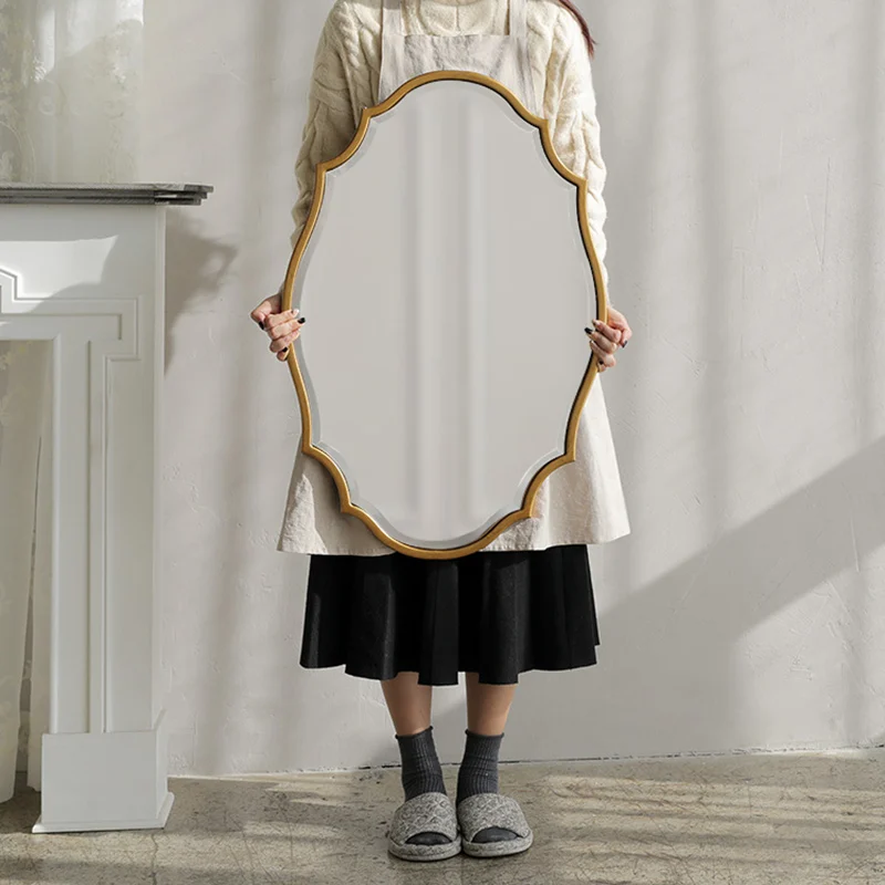 

Bedroom Shower Mirrors Wall Art Living Room Garden Apartment Hotel Makeup Irregular Mirrors Aesthetic Dekoracja Home Decoration