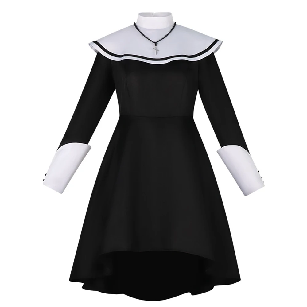 Project Sekai: SHINONOME ENA And AKIYAMA MIZUKI And YOISAKI KANADE And Asahina Mafuyu | Black Nun Habit Costume Cosplay 37 Generic Nun Habit Costume for Cosplay Events