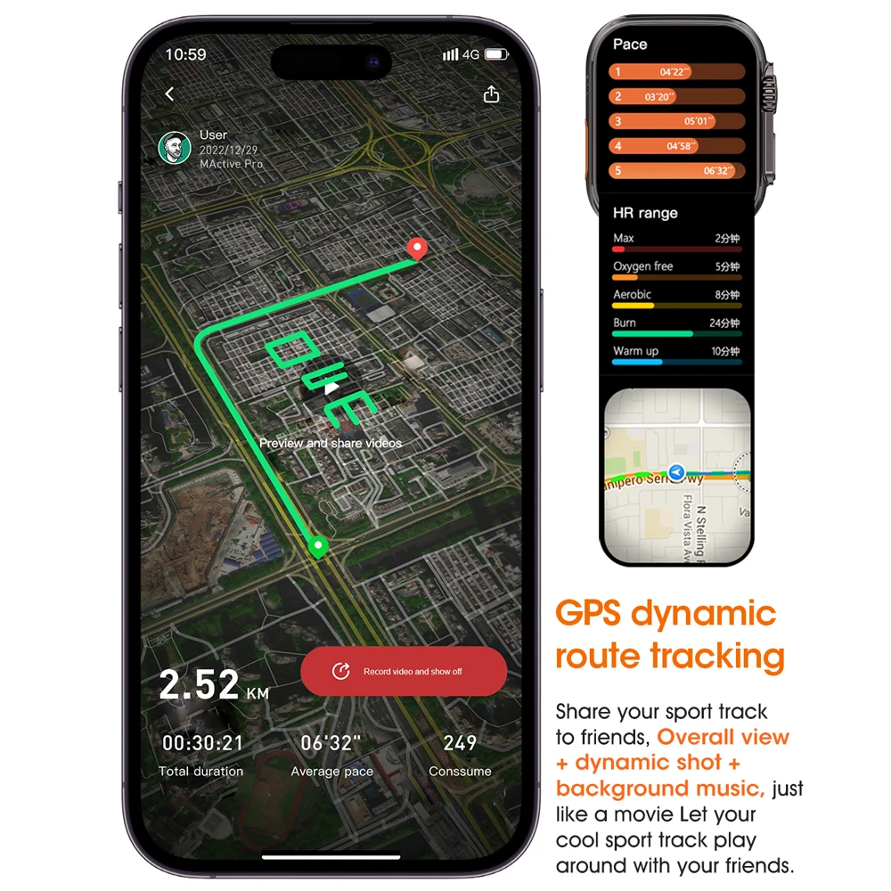  Microwear W68 Plus Ʈ ġ, 49mm, 2.2 ġ, BT ȭ, NFC, GPS , ECG W68 +  ýƮ,  Ʈ ġ