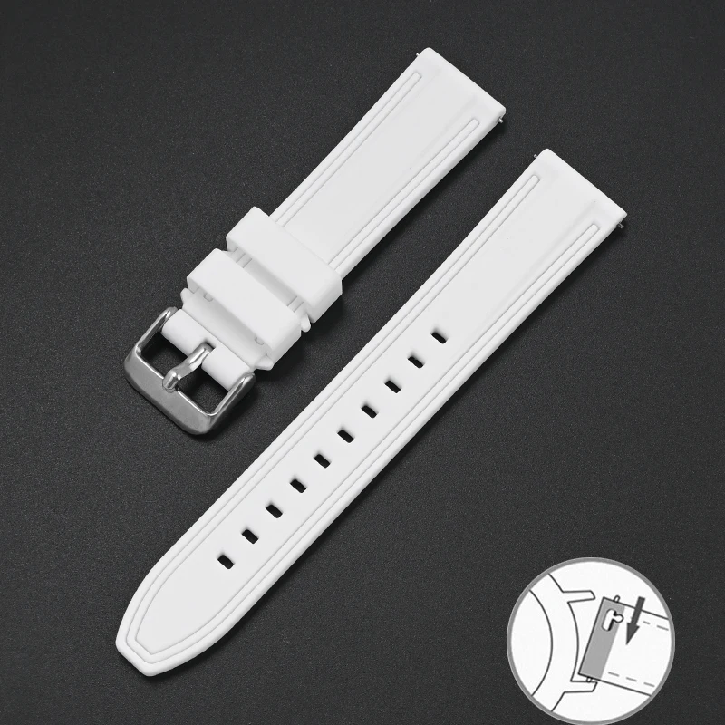 Premium Waterproof Soft Silicone Sport Watchband - Durable Replacement Strap