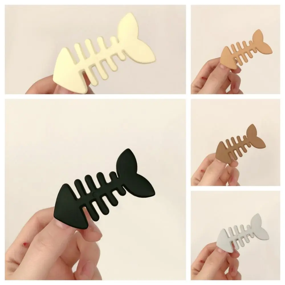 Korean Style Animal Fish Bone Hair Clip Plastic Y2k Geometry Hair Accessories Headwear Barrettes Hair Ornament