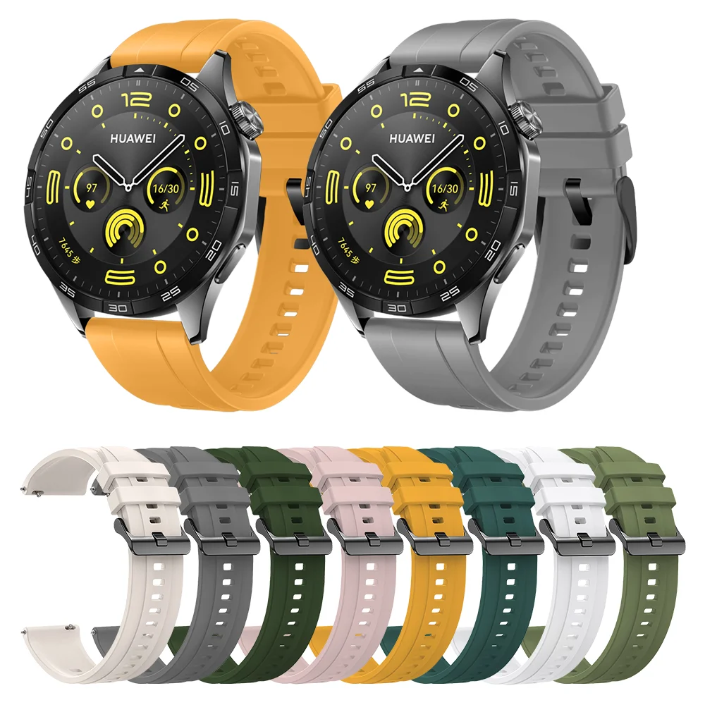 Ремешок силиконовый для Huawei Watch Gt4 46 мм, оригинальный наружный браслет для мужских часов для бега, аксессуары для Huawei Watch Uitimate 22 мм