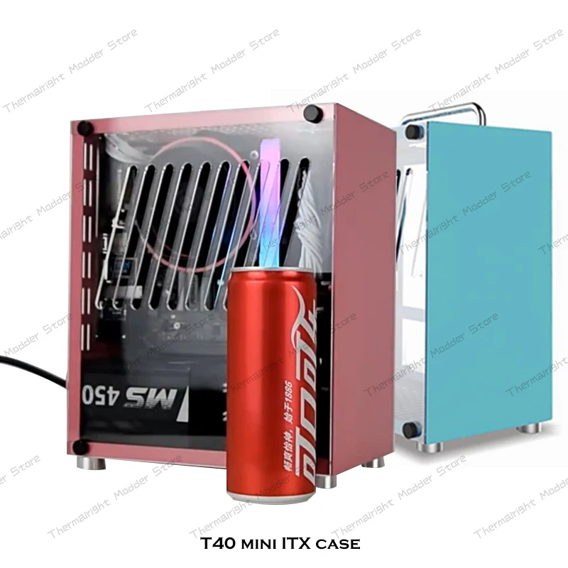 Custodia Per Computer Mini Itx Case Pc Raffreddamento Ad Acqua Desktop Gaming Gamer Cabinet Telaio Fai Da Te Cartoon Supporto Colorato Sfx/Sfx-L Psu