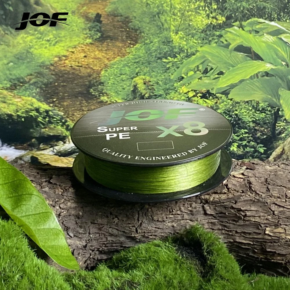 JOF X8 PE 브레이드 낚싯줄, 강력한 PE 내마모성 낚싯줄, 민물 바닷물 야외 낚시 기어, 150m-500m