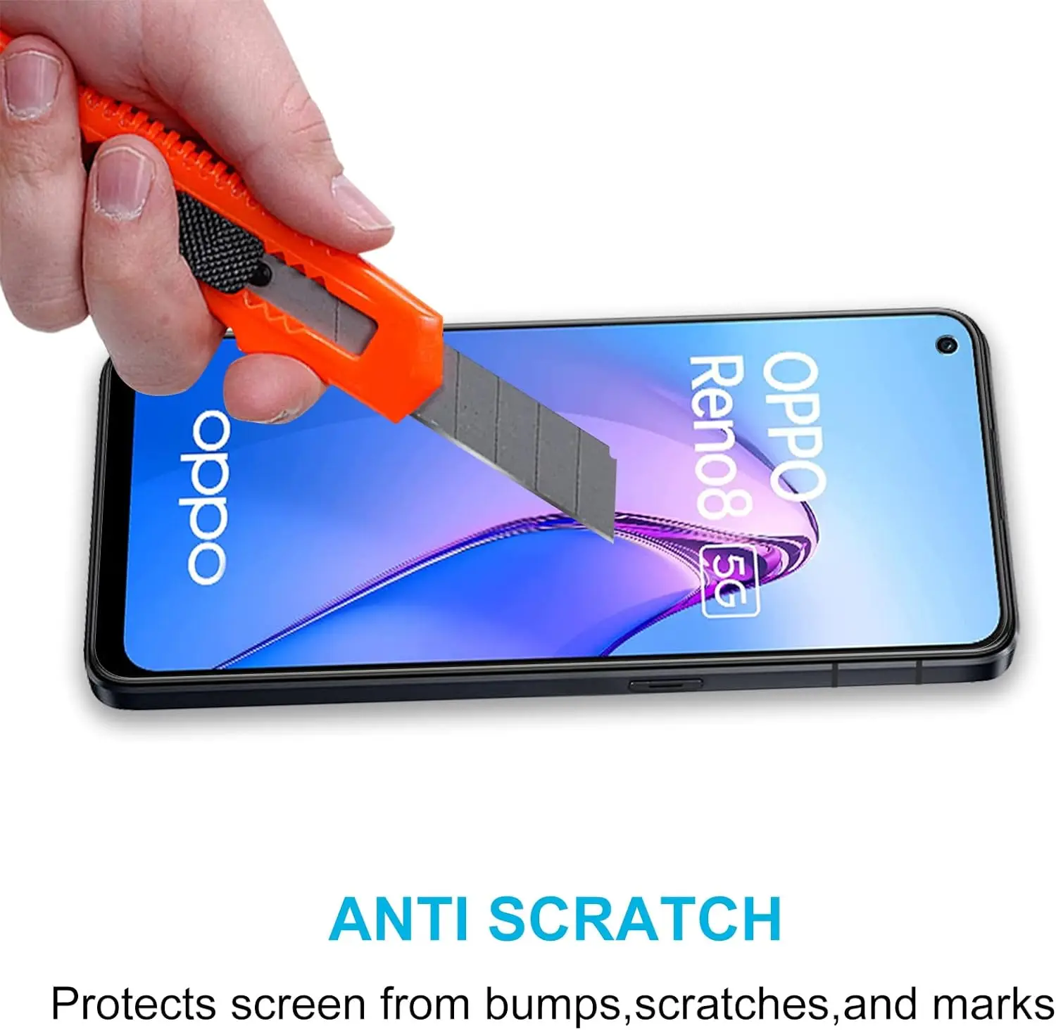 Vidrio templado para OPPO Reno8 5G, película protectora de pantalla, 2/4 Uds.