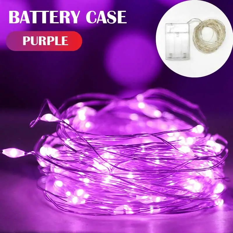 thumbnail image 1 of Guirnalda de luces LED de 5 m, 10 m y 20 m para Navidad, Año Nuevo, resistente al agua, con alambre de cobre, para bodas, fiestas, cortinas, 1 of 5