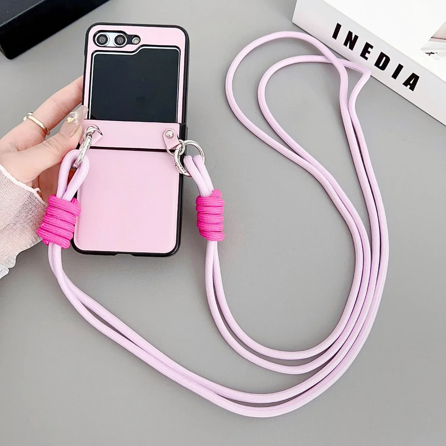 Crossbody Wrist Strap PU Leather Shockproof Phone Case