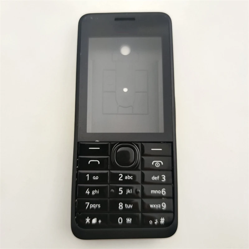 10 Pz Per Nokia Asha 301 N301 Versione Doppia Scheda Custodia Completa Telaio Anteriore + Coperchio Posteriore Batteria + Sostituzione Tastiera Ingles